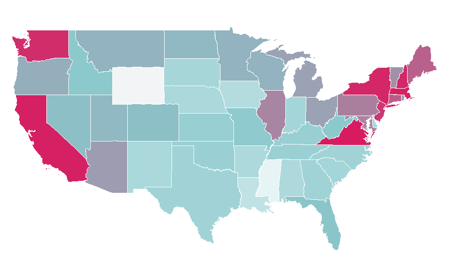 Affinity by region — Iran, United States