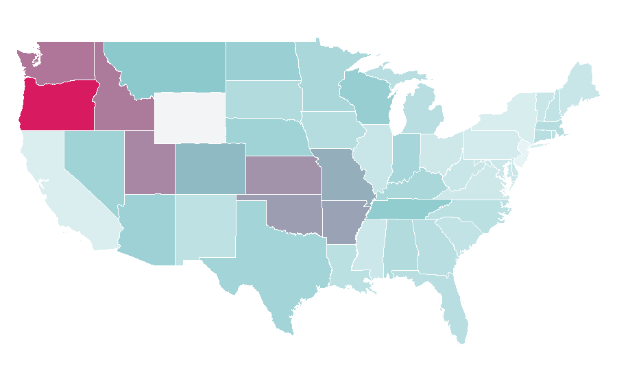 Affinity by region — Irish cream, United States