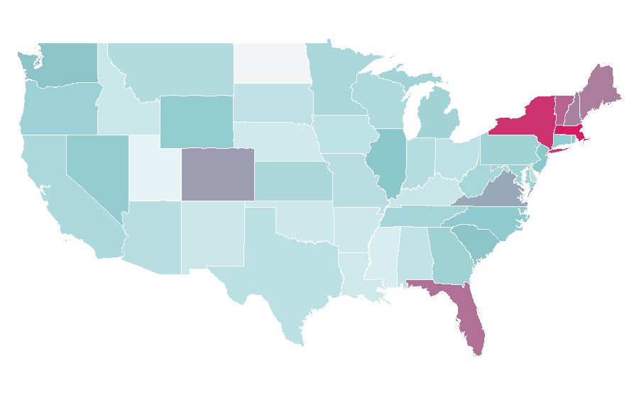 Affinity by region — Irish pub, United States
