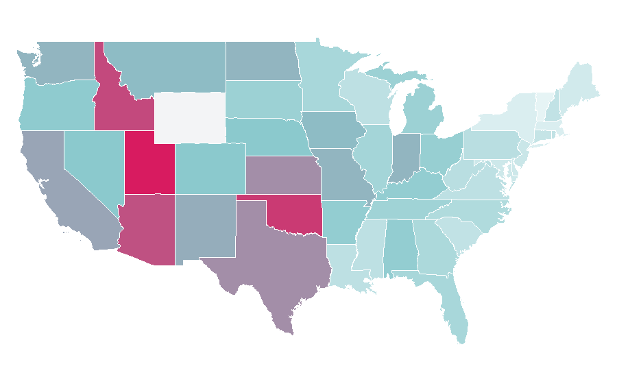 Affinity by region — Iron Man 2, United States
