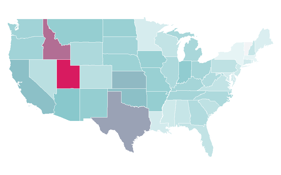Affinity by region — Iron Man 3, United States