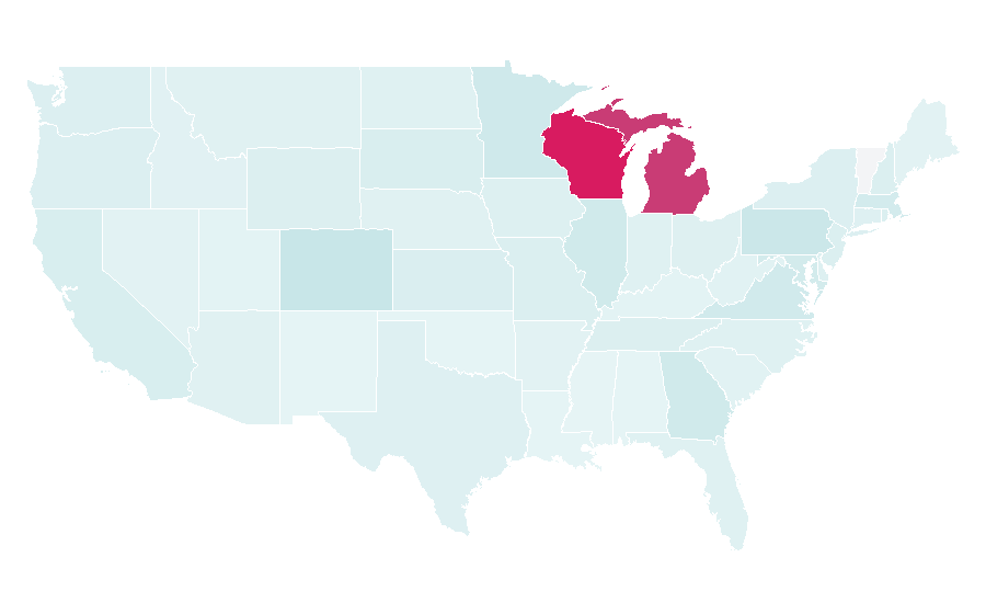 Affinity by region — Iron Mountain, Michigan, United States