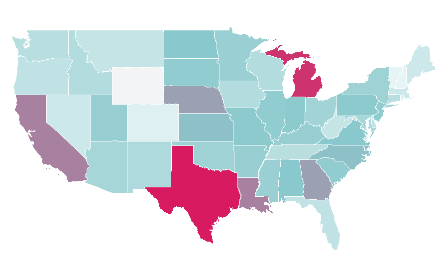 Affinity by region — Ironing, United States