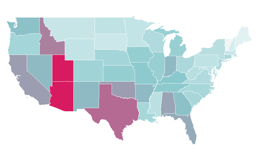 Affinity by region — Ironman Triathlon, United States
