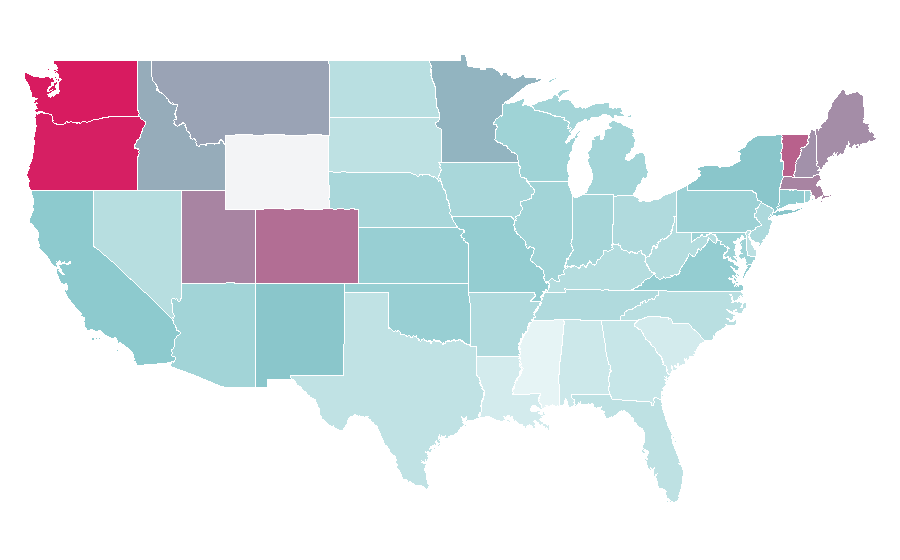 Affinity by region — Isaac Asimov, United States