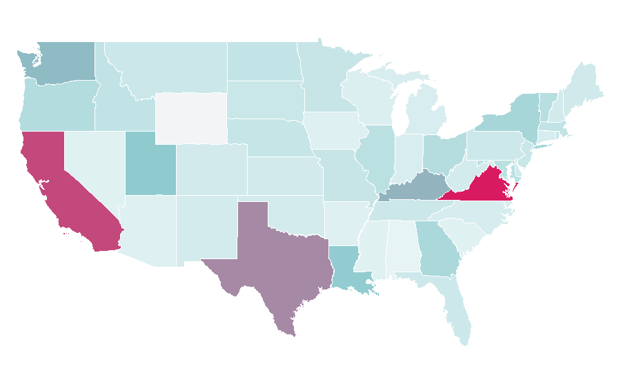 Affinity by region — Islamic architecture, United States