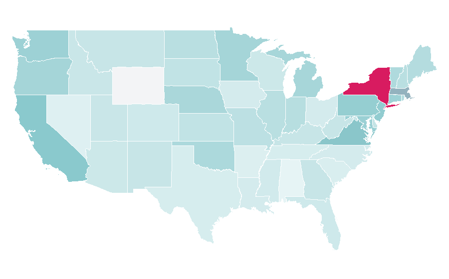 Affinity by region — Islamism, United States