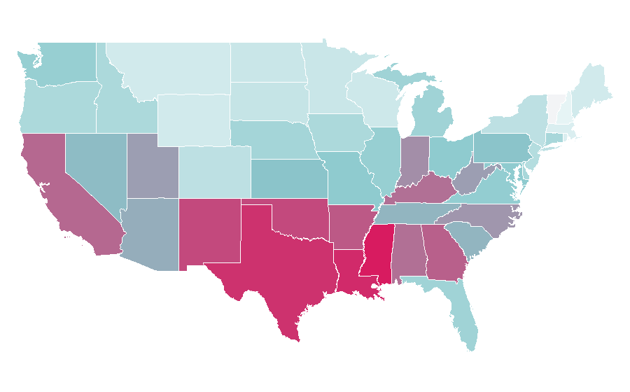 Affinity by region — It (novel), United States