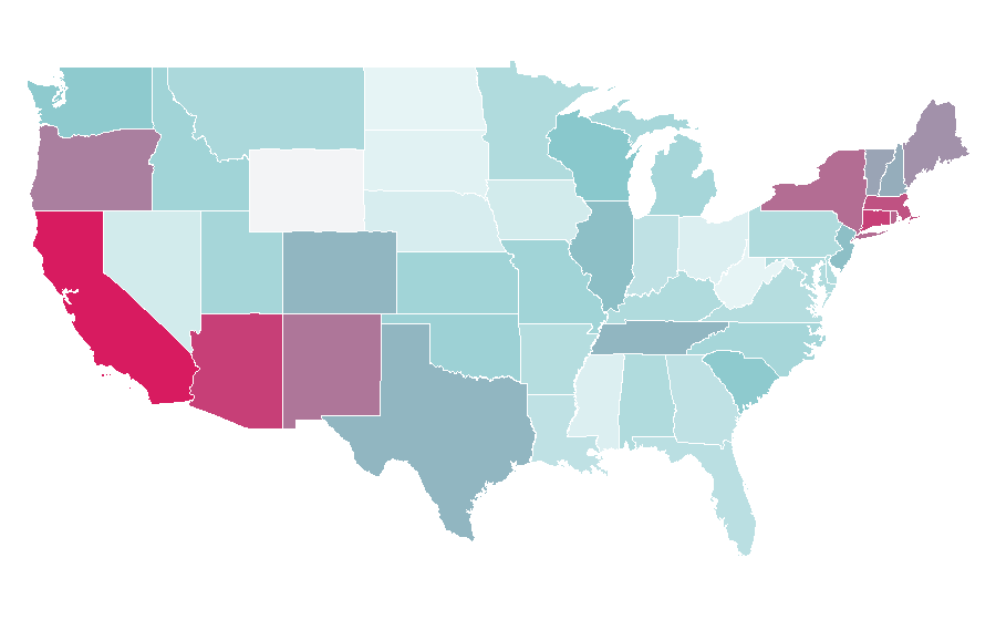 Affinity by region — It's Complicated, United States