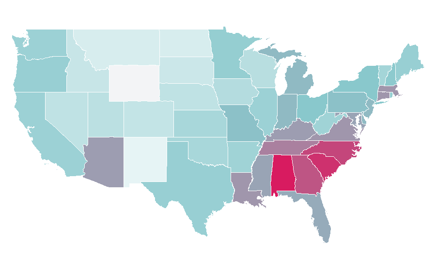 Affinity by region — Izod, United States