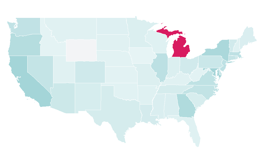 Affinity by region — J Dilla, United States
