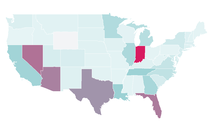 Affinity by region — J. Willard Marriott, United States