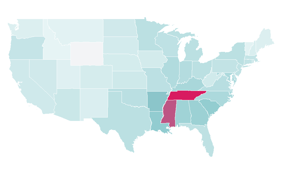 Affinité par région — Ja Morant, États-Unis