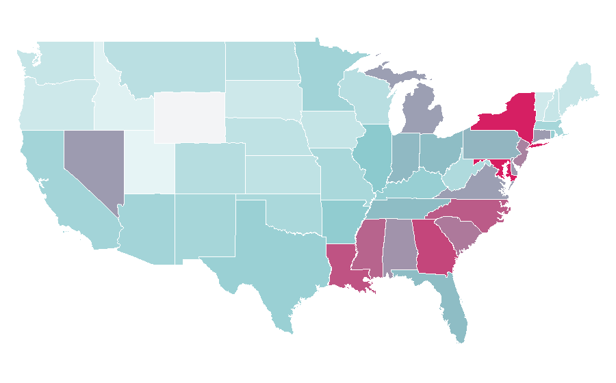 Affinity by region — Ja Rule, United States