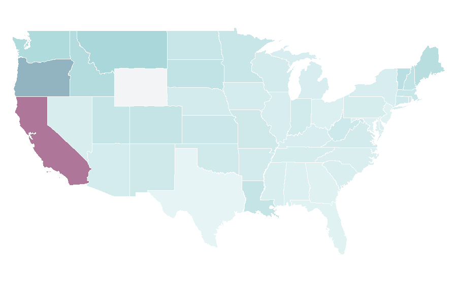 Affinity by region — Jack London, United States