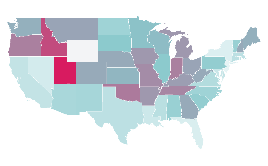Affinity by region — Jack McBrayer, United States