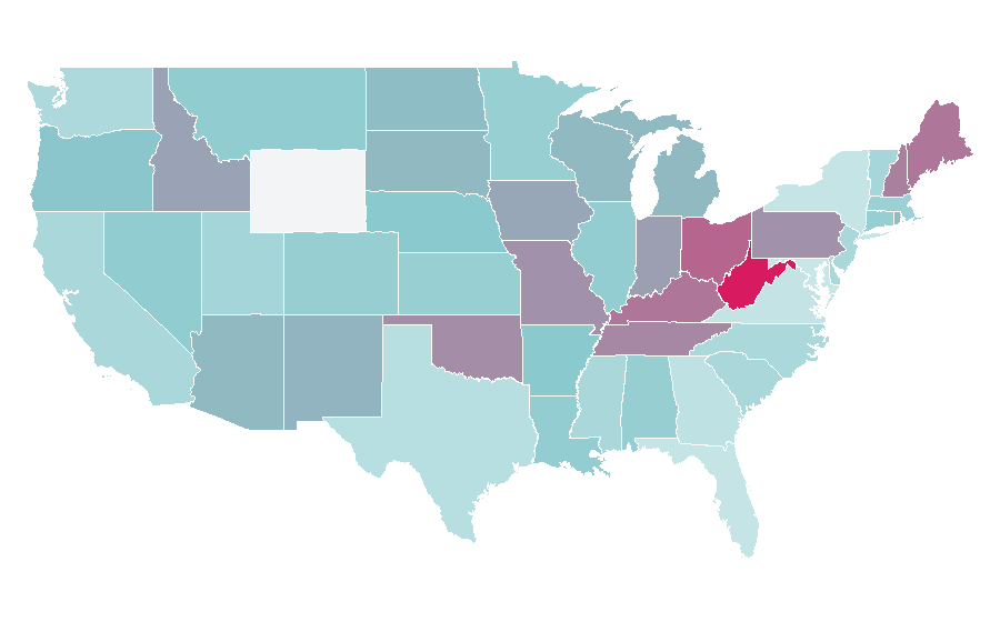 Affinity by region — Jack Osbourne, United States