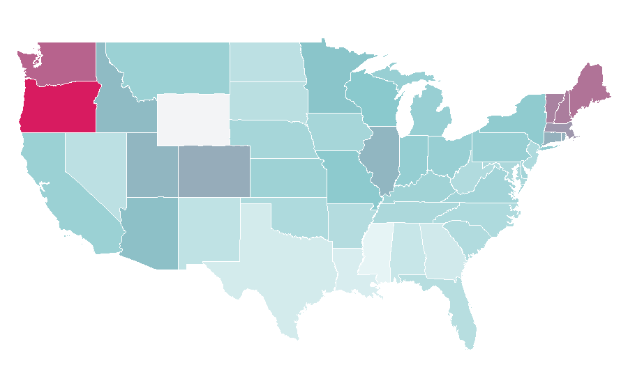 Affinity by region — Jack Whitehall, United States