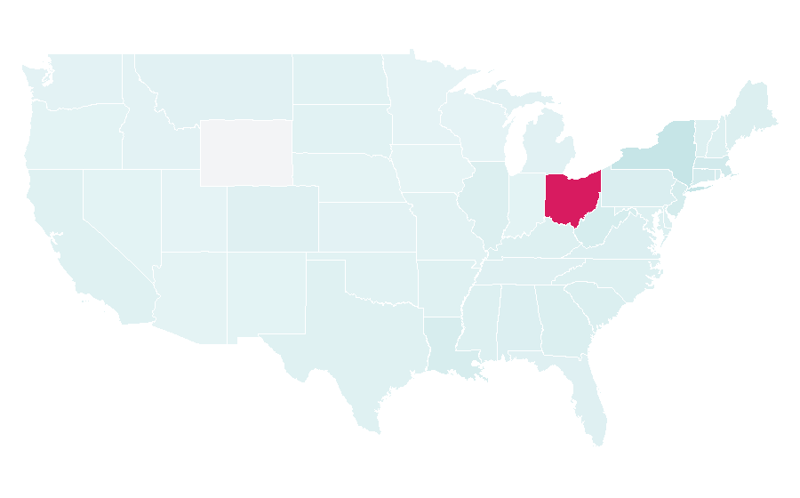 Affinity by region — Jackie O (radio host), United States