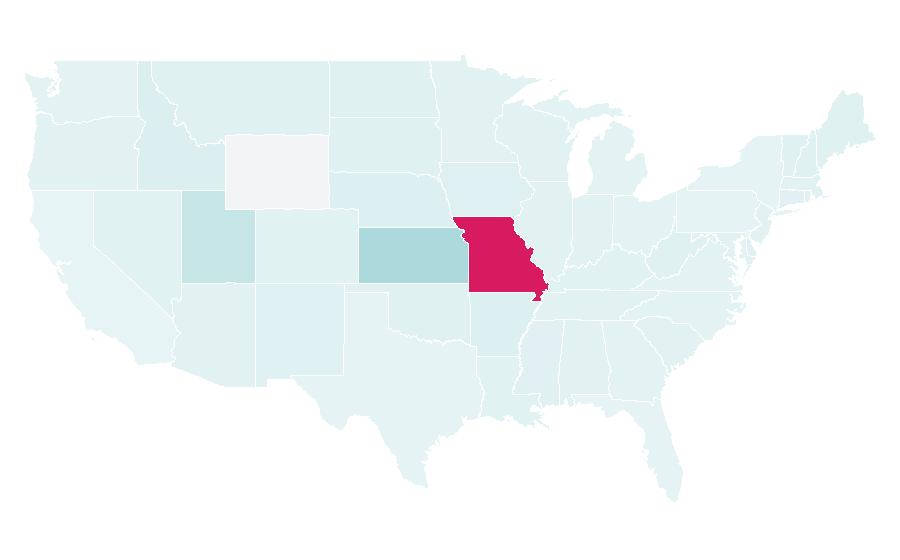 Affinity by region — Jackson County, Missouri, United States