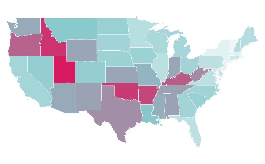 Affinity by region — Jackson Rathbone, United States