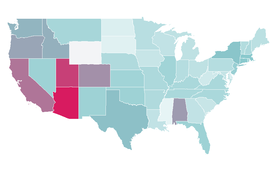 Affinité par région — Jacob Elordi, États-Unis