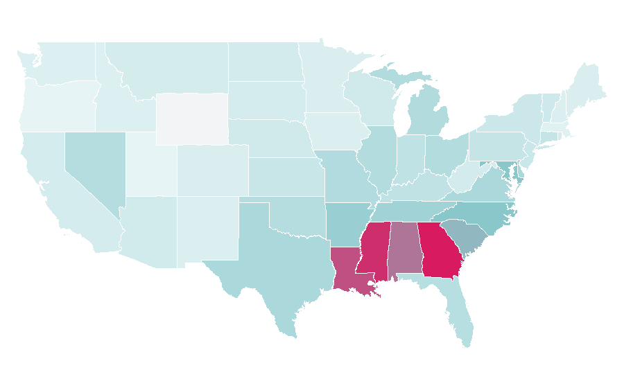 Affinity by region — Jacquees, United States