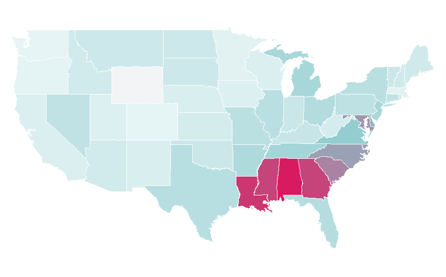 Affinity by region — Jaheim, United States