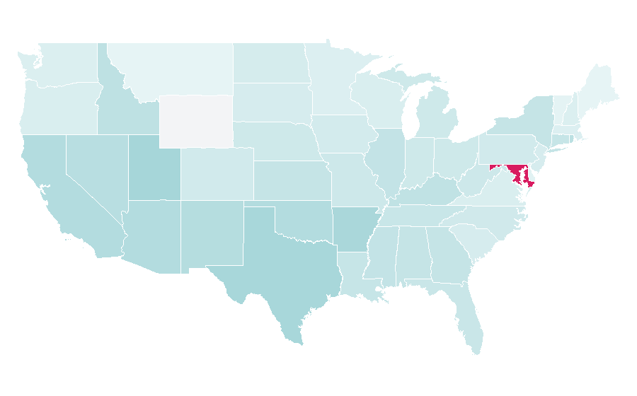 Affinity by region — Jake T. Austin, United States