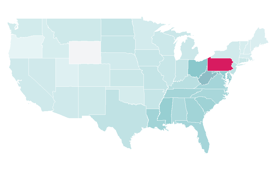 Affinity by region — Jalen Ramsey, United States