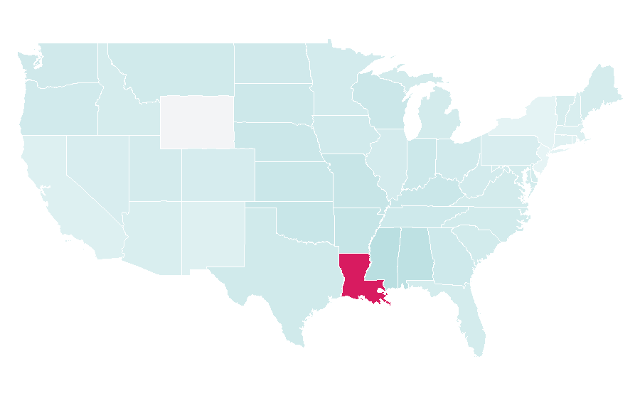 Affinity by region — Jambalaya, United States