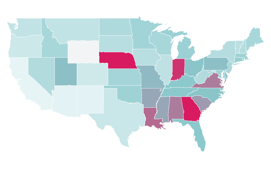 Affinity by region — james arthur, United States