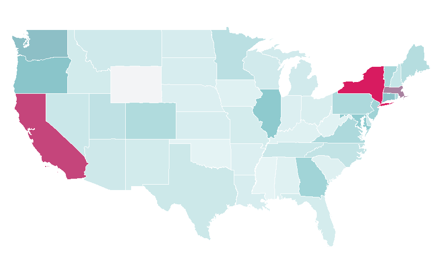Affinity by region — James Blake (musician), United States