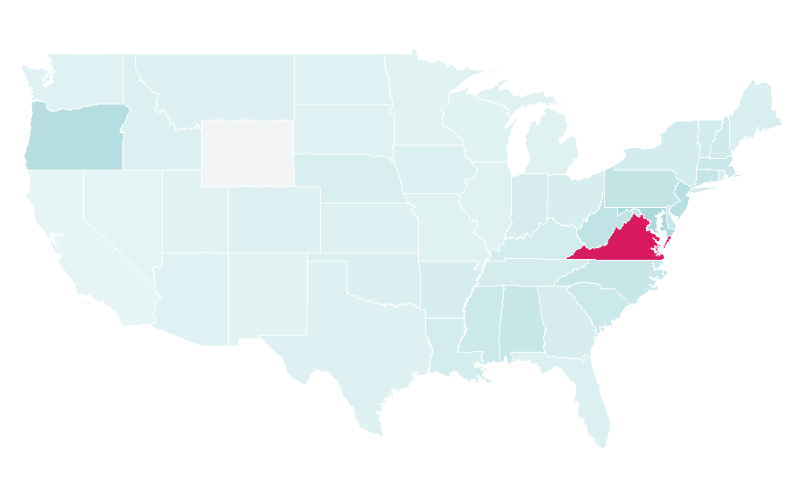 Affinity by region — James Madison University, United States