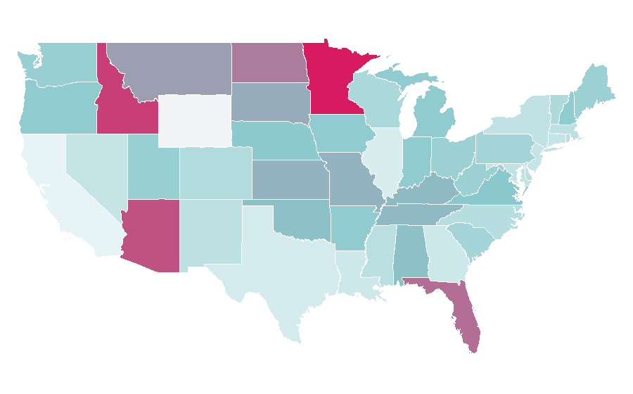 Affinity by region — James O'Keefe, United States
