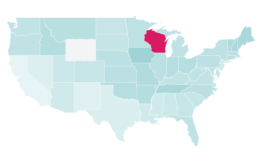 Affinity by region — James Patterson, United States