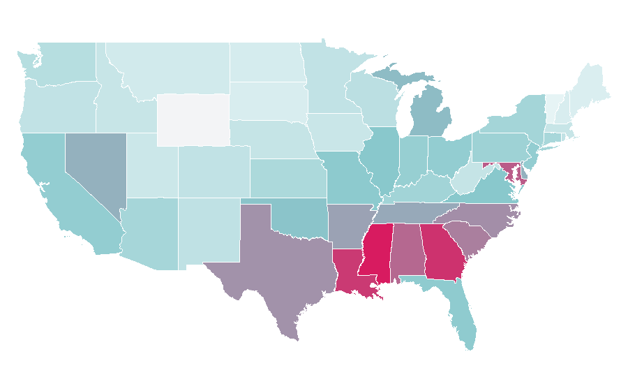 Affinity by region — Jamie Foxx, United States