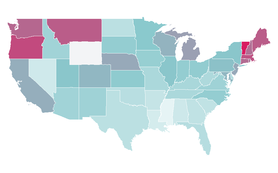 Affinity by region — Jane Goodall, United States