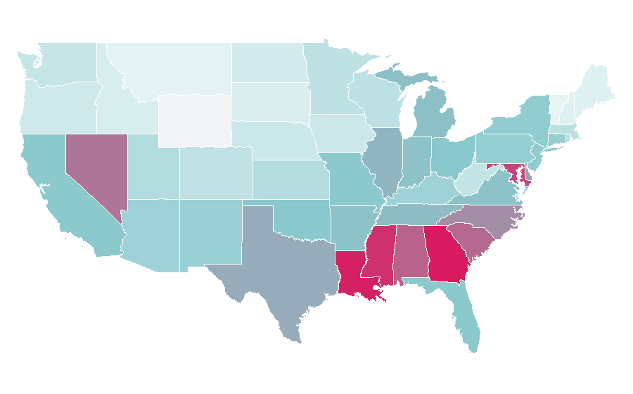 Affinity by region — Janet Jackson, United States