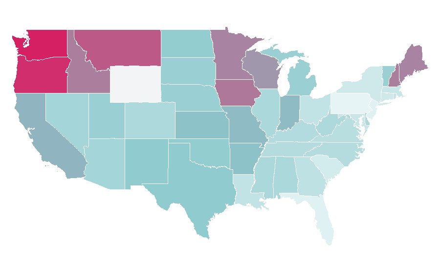 Affinity by region — Janome, United States