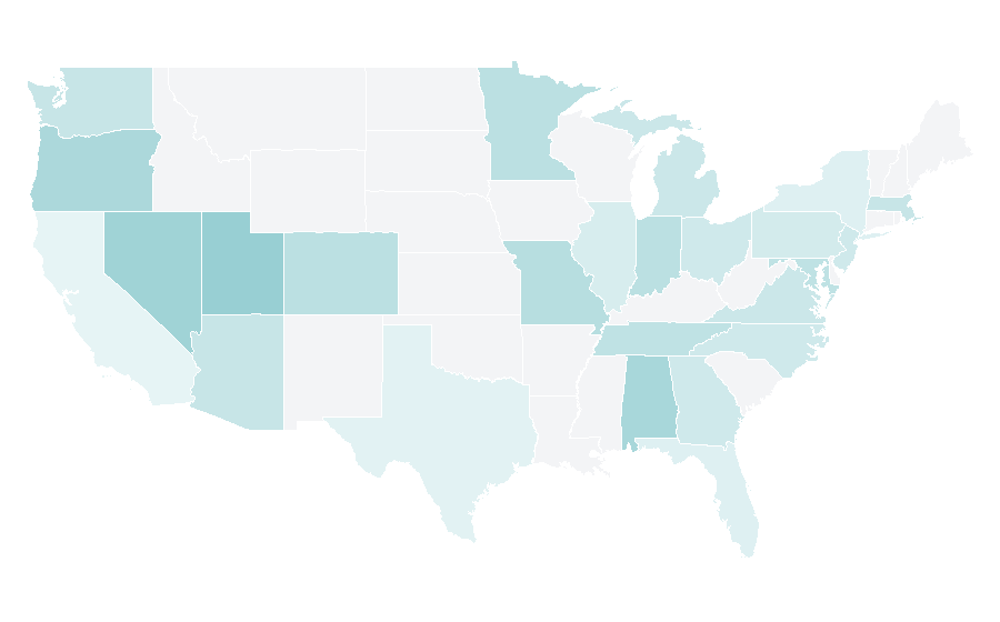 Affinity by region — Japanese Language & Culture, United States