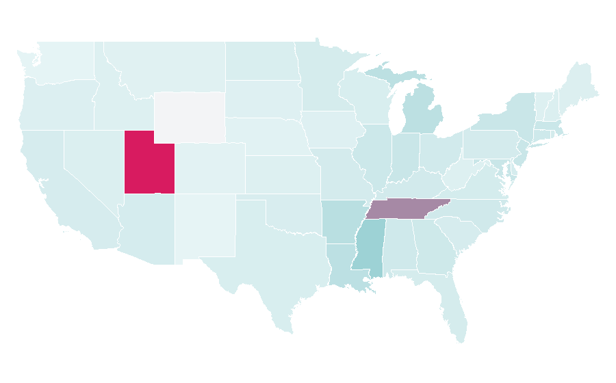 Affinity by region — Jaren Jackson Jr., United States