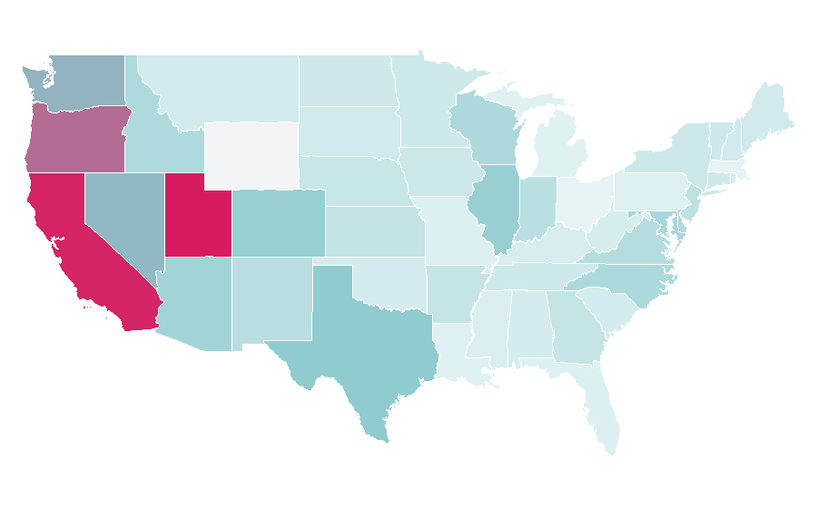 Affinity by region — Jaripeo, United States
