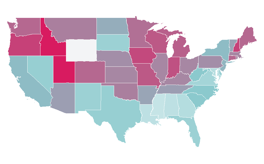 Affinity by region — Jason Bateman, United States