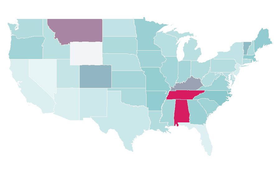 Affinity by region — Jason Isbell, United States