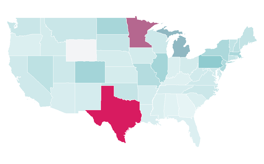 Affinity by region — Jason Robertson, United States