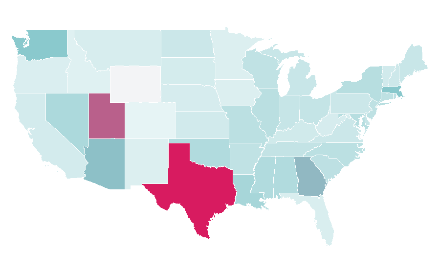 Affinity by region — Jason Terry, United States
