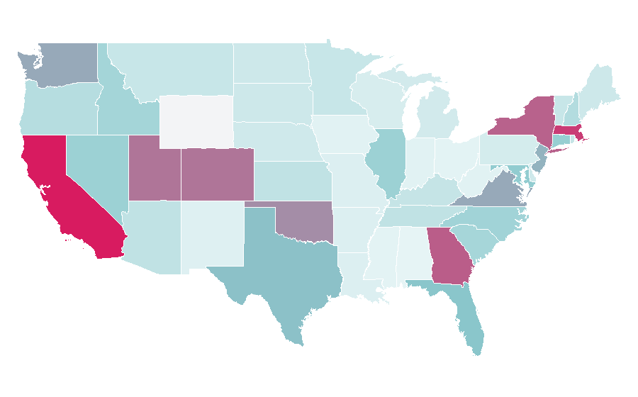 Affinity by region — Jasper AI, United States