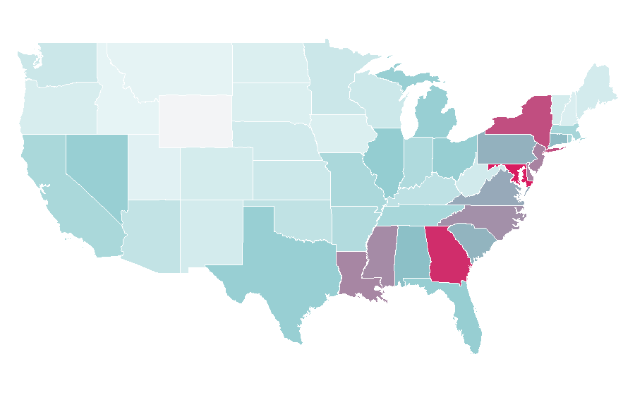 Affinity by region — Jay-Z, United States