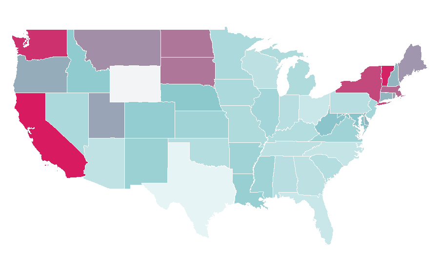 Affinity by region — Jazz piano, United States